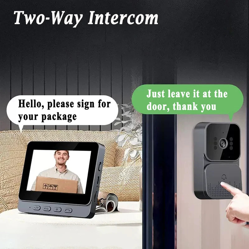 สมาร์ทวายฟาย 2.4G กริ่งประตูไร - Smart Home Video Doorbell Enhanced Security With Smart Doorbell บทวิจารณ์และราคา