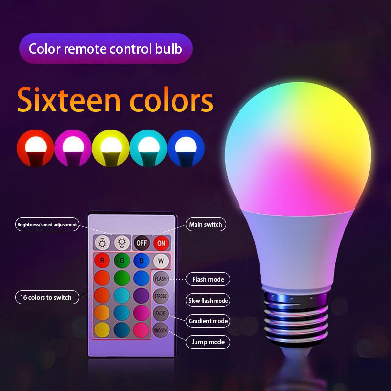 E27 220V 16 สี RGB หลอดไฟ LED  - Smart Bulb บทวิจารณ์และราคา