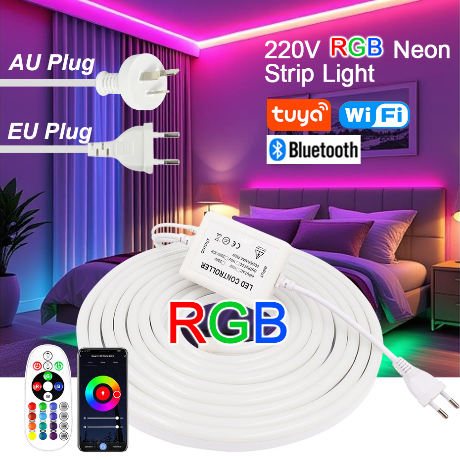 ไฟ LED RGB แบบเส้น 220V พร้อมป - Smart Power Strip บทวิจารณ์และราคา