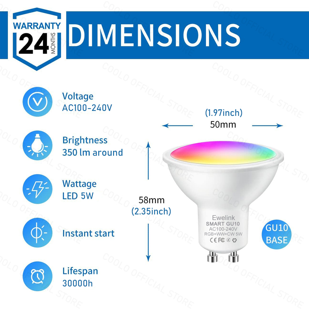 ZigBee GU10 WiFi สมาร์ทหลอดไฟ  - Smart Home Yellow บทวิจารณ์และราคา