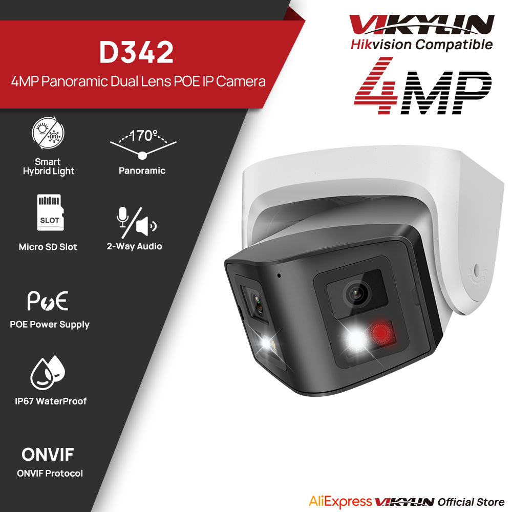 วิกิลิน 4MP พาโนรามาเลนส์คู่สม - Smart Home Hikvision บทวิจารณ์และราคา