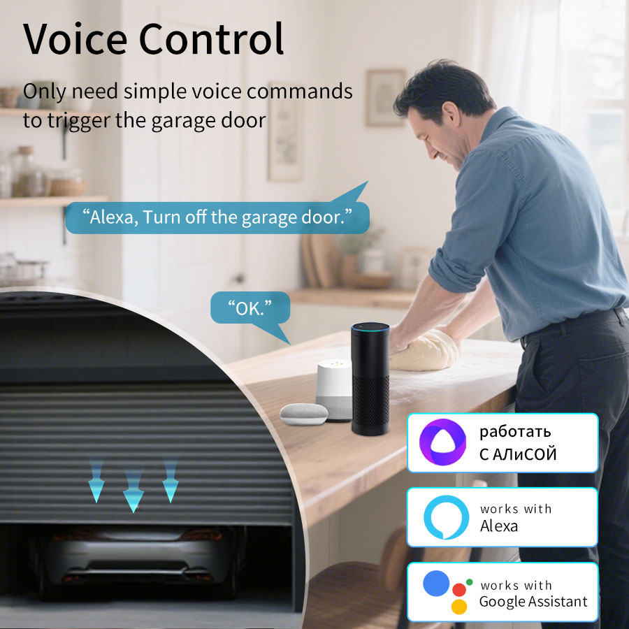 ตัวควบคุมประตูโรงรถอัจฉริยะ Tu - Smart Home Google Assistant บทวิจารณ์และราคา