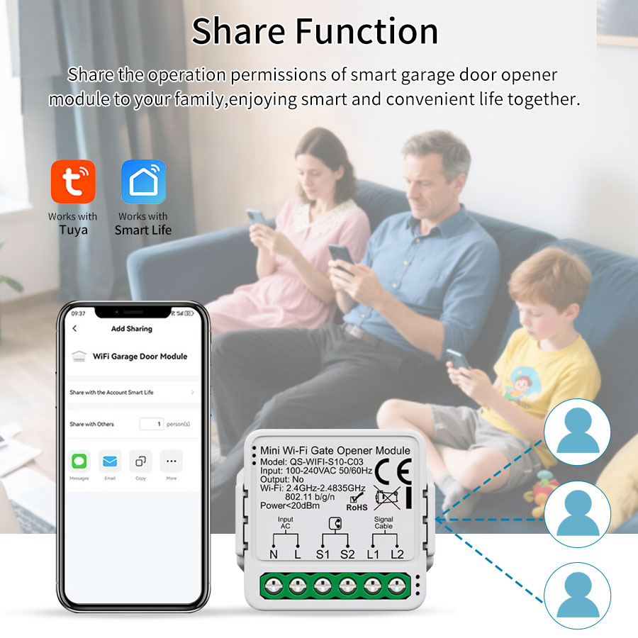 ตัวควบคุมประตูโรงรถอัจฉริยะ Tu - Smart Home Google Assistant บทวิจารณ์และราคา