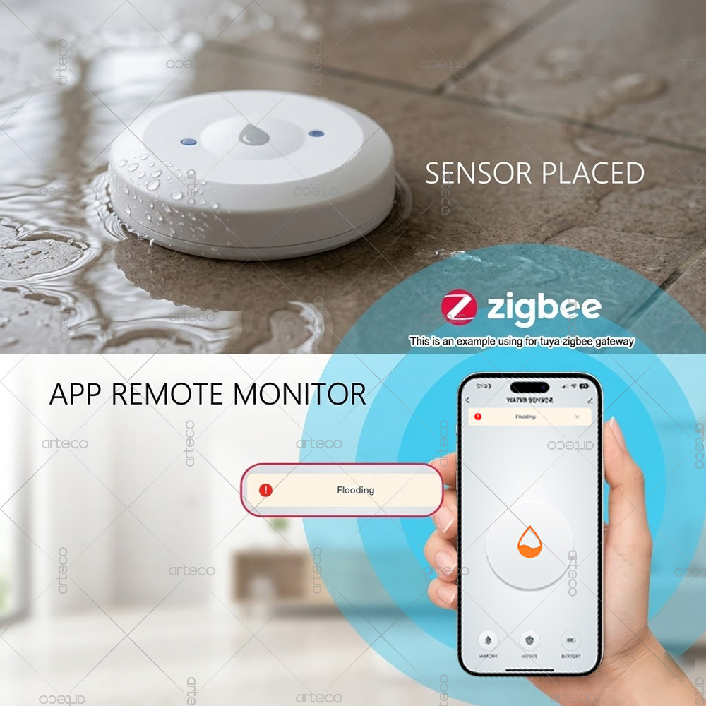 เซ็นเซอร์ตรวจจับน้ำรั่วซิกบี ร - Smart Home Kitchen บทวิจารณ์และราคา