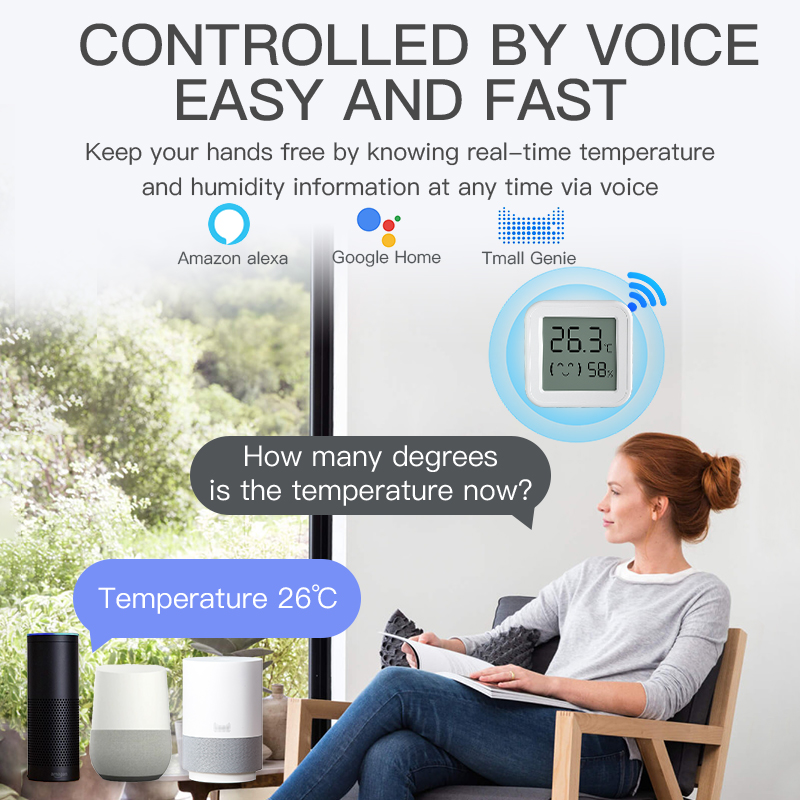 บลูทูธอุณหภูมิความชื้นเซนเซอร์ - Smart Home Voice Assistant บทวิจารณ์และราคา