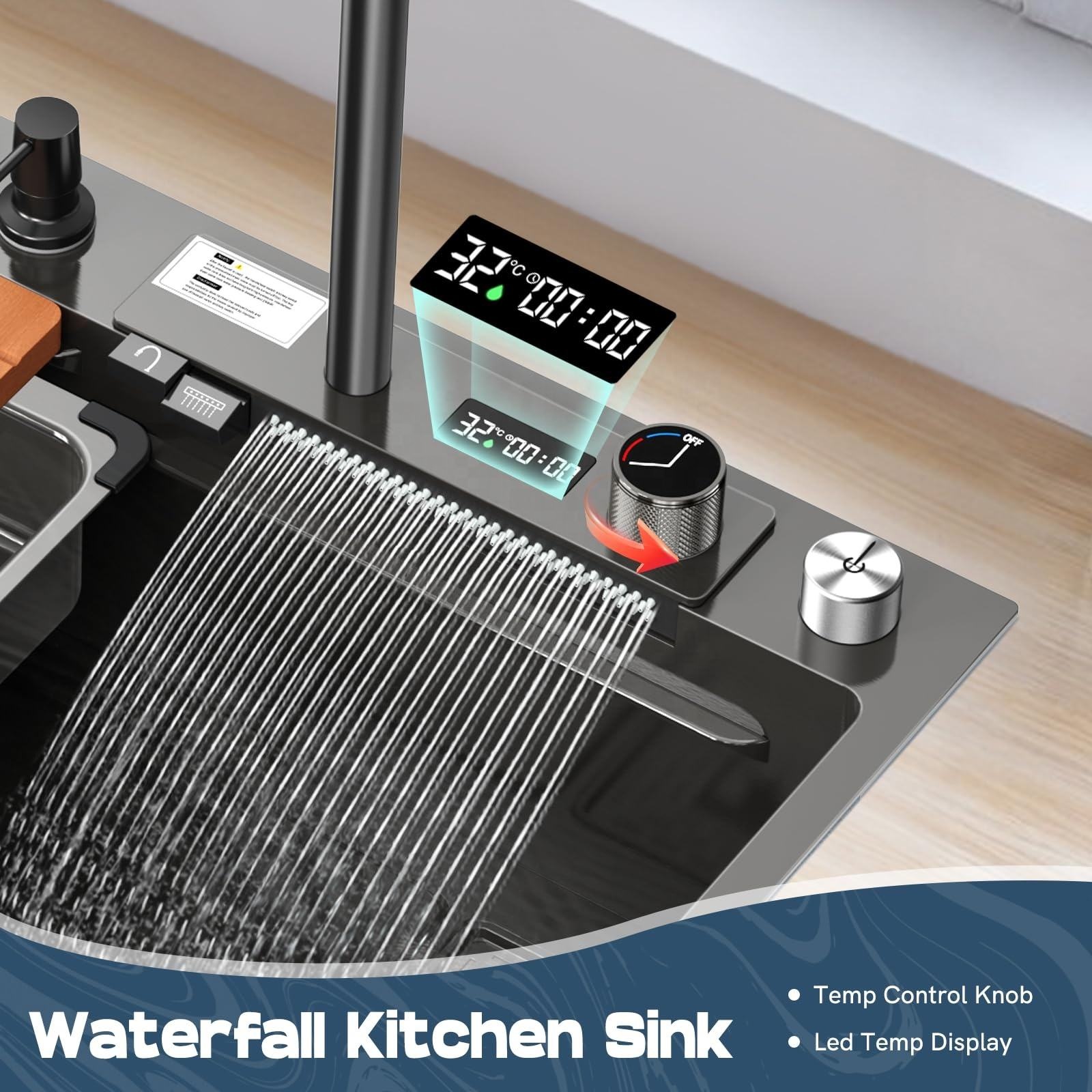 ก๊อกน้ำอ่างล้างจานดิจิตอลสแตนเ - Smart Home Kitchen บทวิจารณ์และราคา
