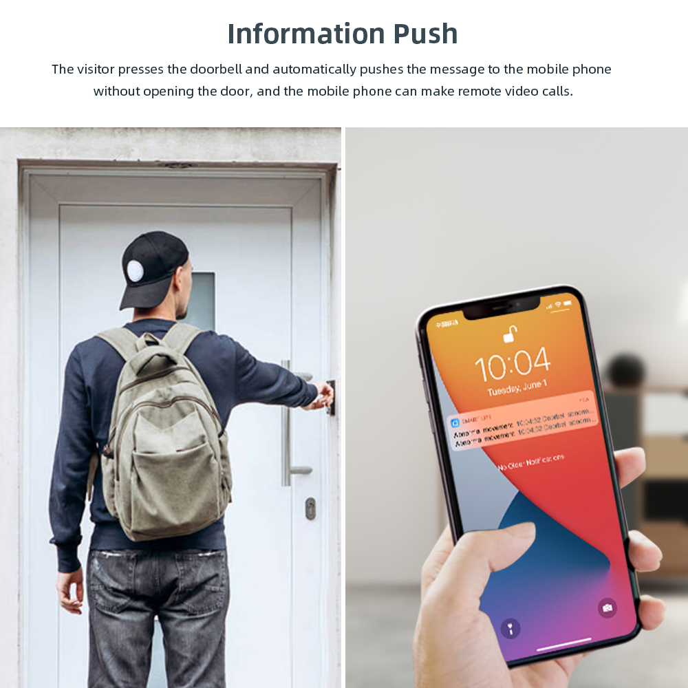 ทูย่าวิดีโอดอร์เบล 2MP กันน้ำ  - Smart Home Video Doorbell Enhanced Security With Smart Doorbell บทวิจารณ์และราคา