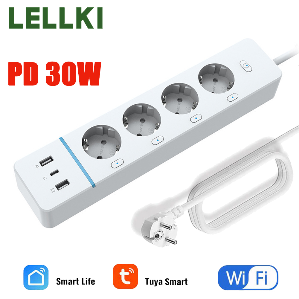 ปลั๊กไฟ LELLKI WiFi 2A1C PD30W - Smart Power Strip บทวิจารณ์และราคา