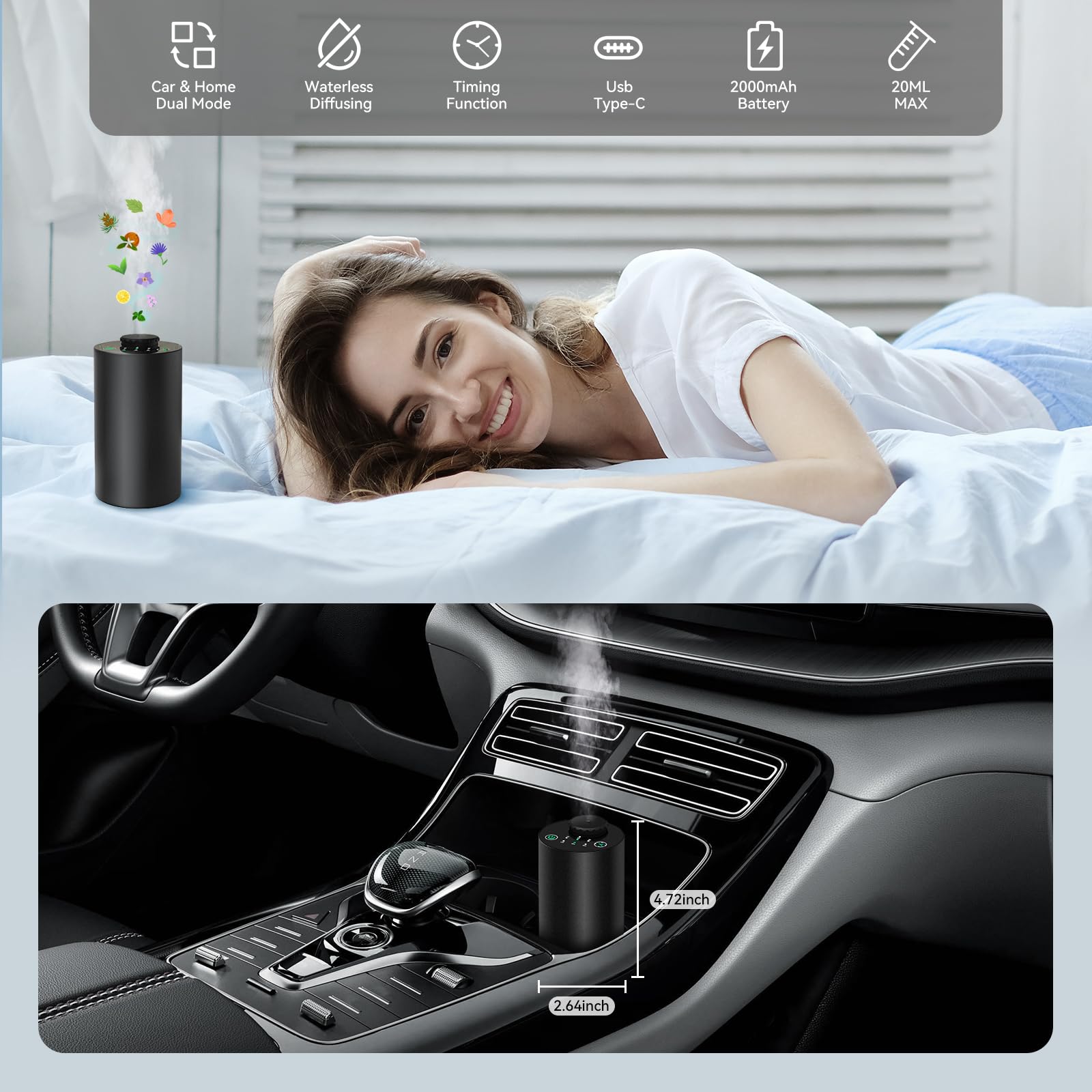 เครื่องกระจายกลิ่นน้ำมันหอมระเ - Smart Home Fragrance Diffuser บทวิจารณ์และราคา