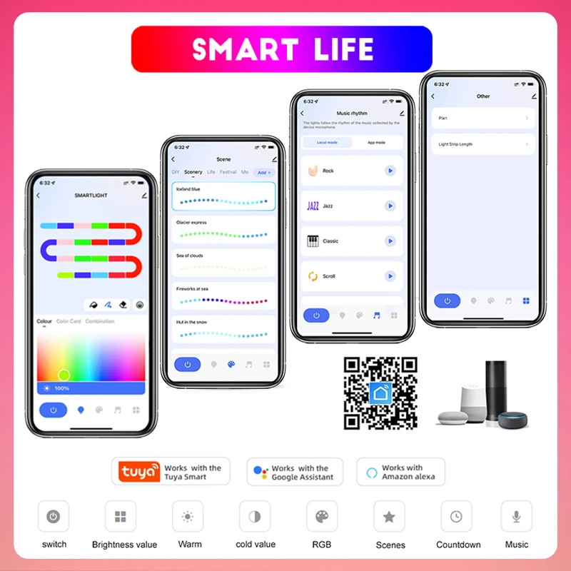 Tuya แถบนีออน LED ยืดหยุ่น rgb - Smart Home Yellow บทวิจารณ์และราคา