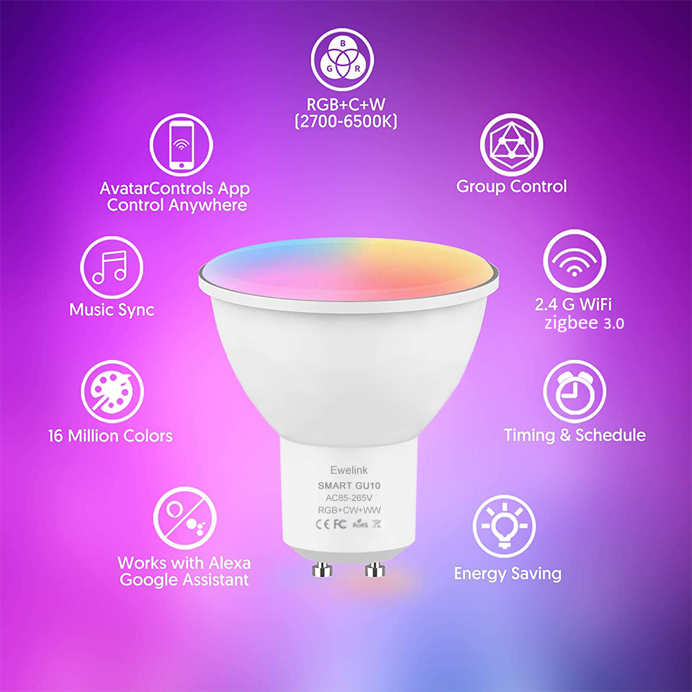 หลอดไฟ LED อัจฉริยะ ZigBee GU1 - Smart Home Yellow บทวิจารณ์และราคา