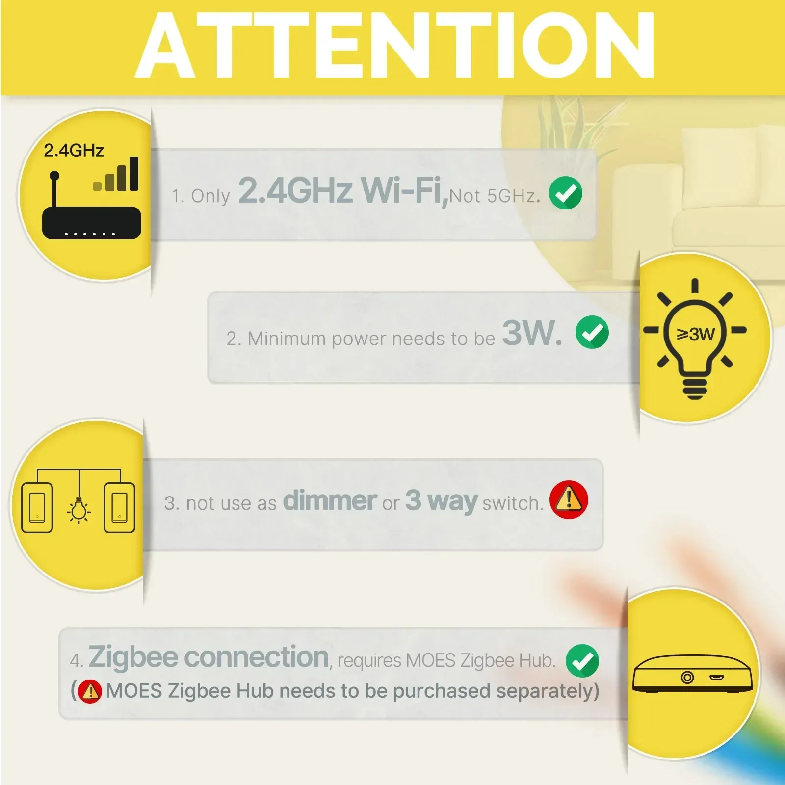 สวิตช์ไฟอัจฉริยะ MOES Tuya Zig - Smart Home Google Assistant บทวิจารณ์และราคา