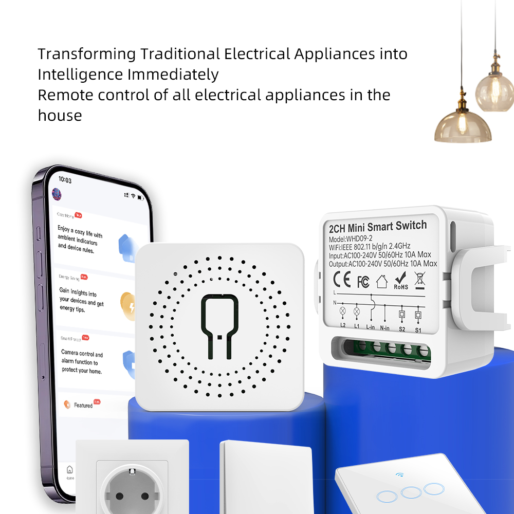 สวิตช์อัจฉริยะ Tuya แบบ 2 ทาง  - Smart Home Google Assistant บทวิจารณ์และราคา