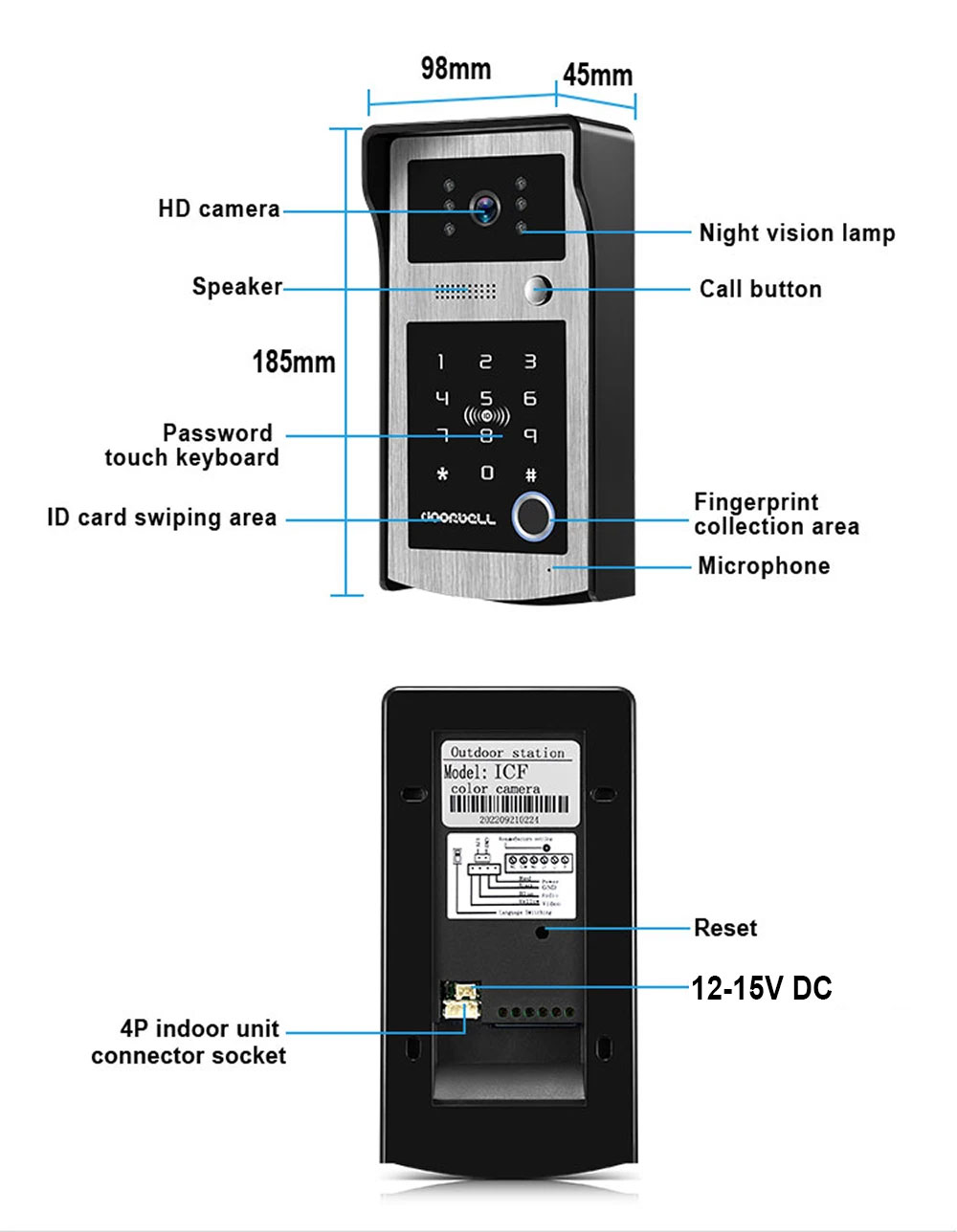 วิดีโอออดด์อินเตอร์คอมอัจฉริยะ - Smart Home Video Doorbell Enhanced Security With Smart Doorbell บทวิจารณ์และราคา