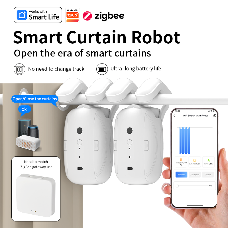 มอเตอร์ม่านอัตโนมัติ Zigbee  ต - Smart Home Robot บทวิจารณ์และราคา