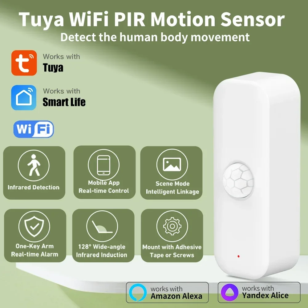 Tuya WiFI Motion Sensor PIR สม - Smart Home Google Assistant บทวิจารณ์และราคา